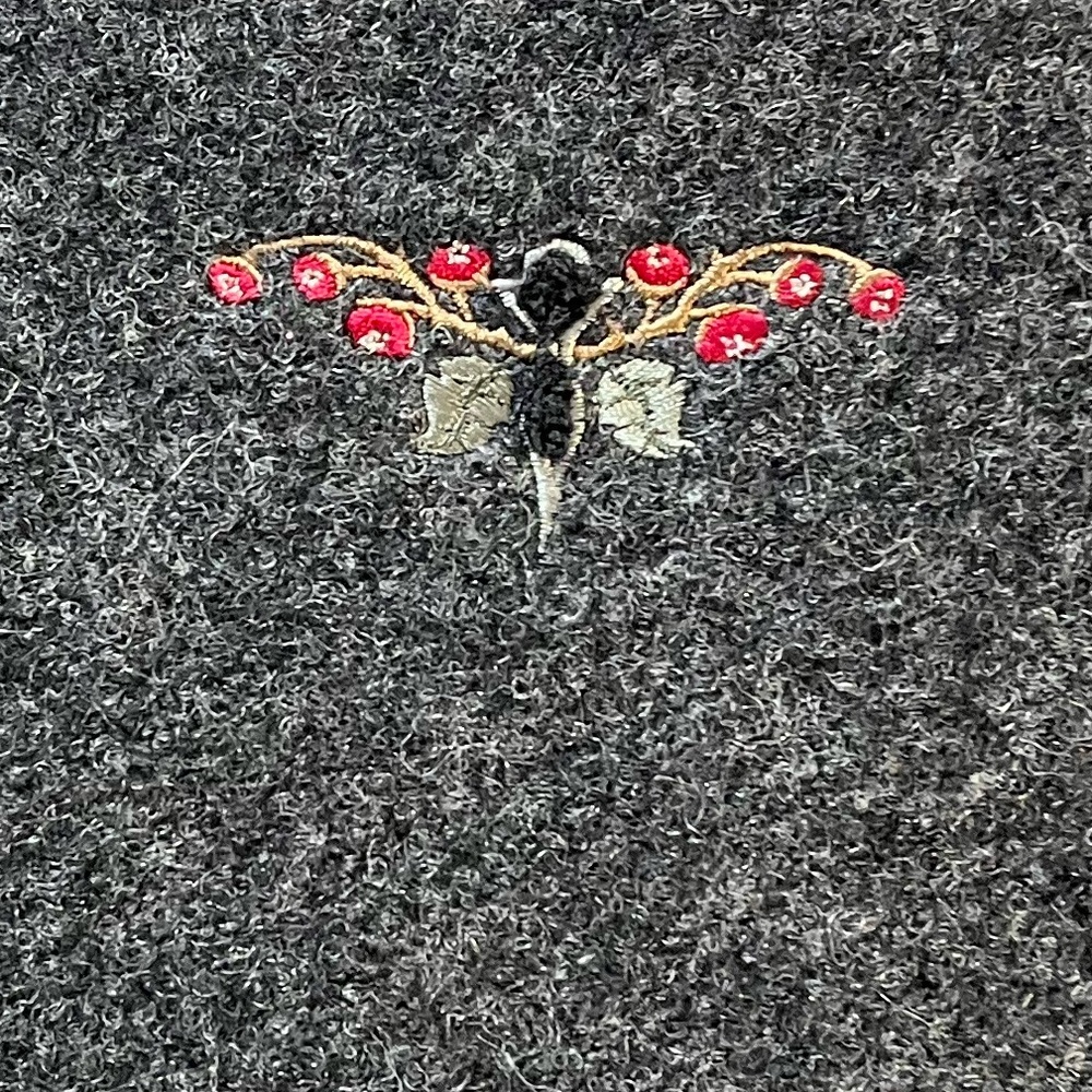 LINDOR Grey Wool Embroidered Vest Size M - Picture 6 of 8